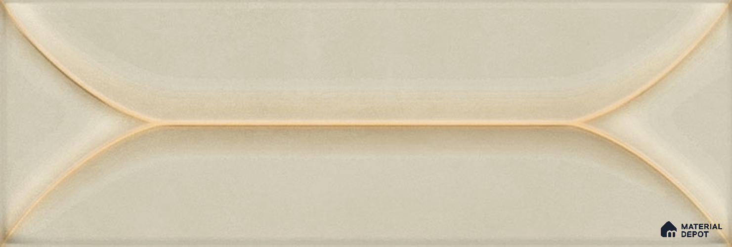 Subway Wall Tile TL 06429 C Mariner Honey Highlighter 12 x 4 inch Ceramic Glossy Finish - 8 mm | Suitable for Accent / Feature Walls, Bathroom, Kitchen Wall & Backsplashes